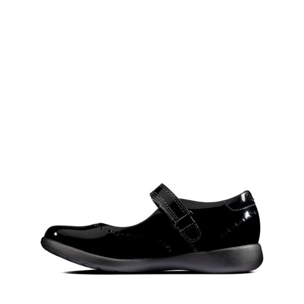 Clarks Girls Etch Craft Toddler School Shoes Black | CA-6209541